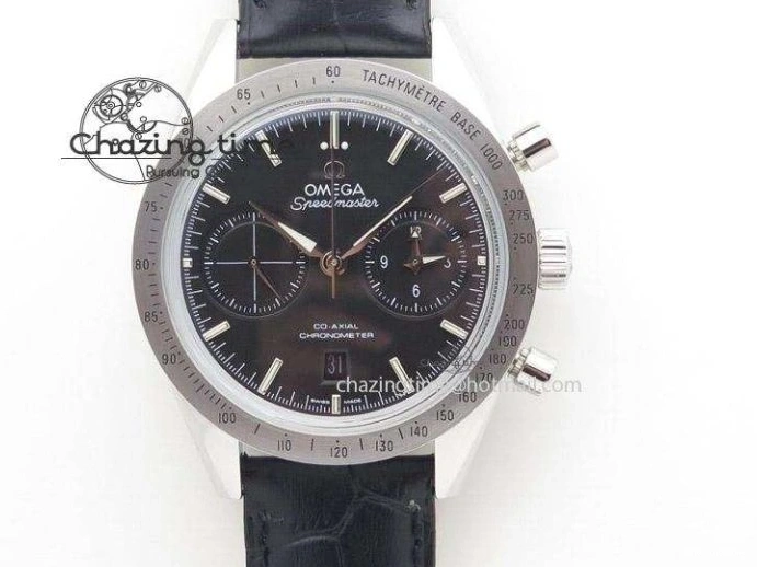 0227 HighQuality Seamaster 300M Chronometer SS Black OMF 1:1 Best Edition on SS Bracelet A2824 (Black Balance Wheel) V 7954